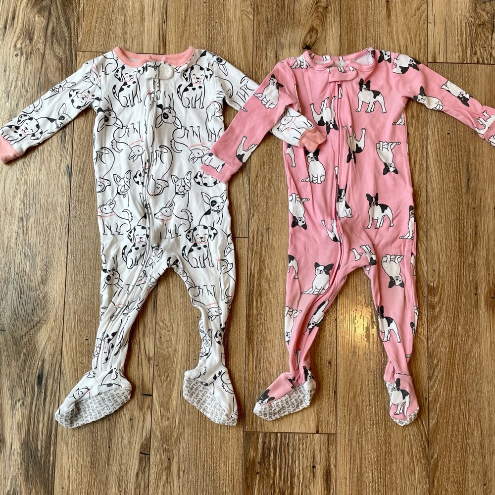 Carter’s Cotton Footie Pajama Sleeper BUNDLE - 12 months